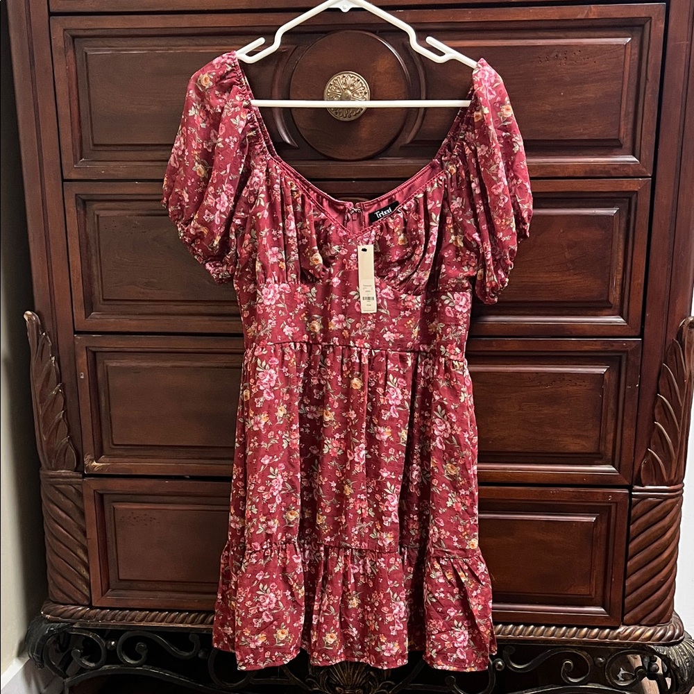 Trixxi Red Floral Dress
